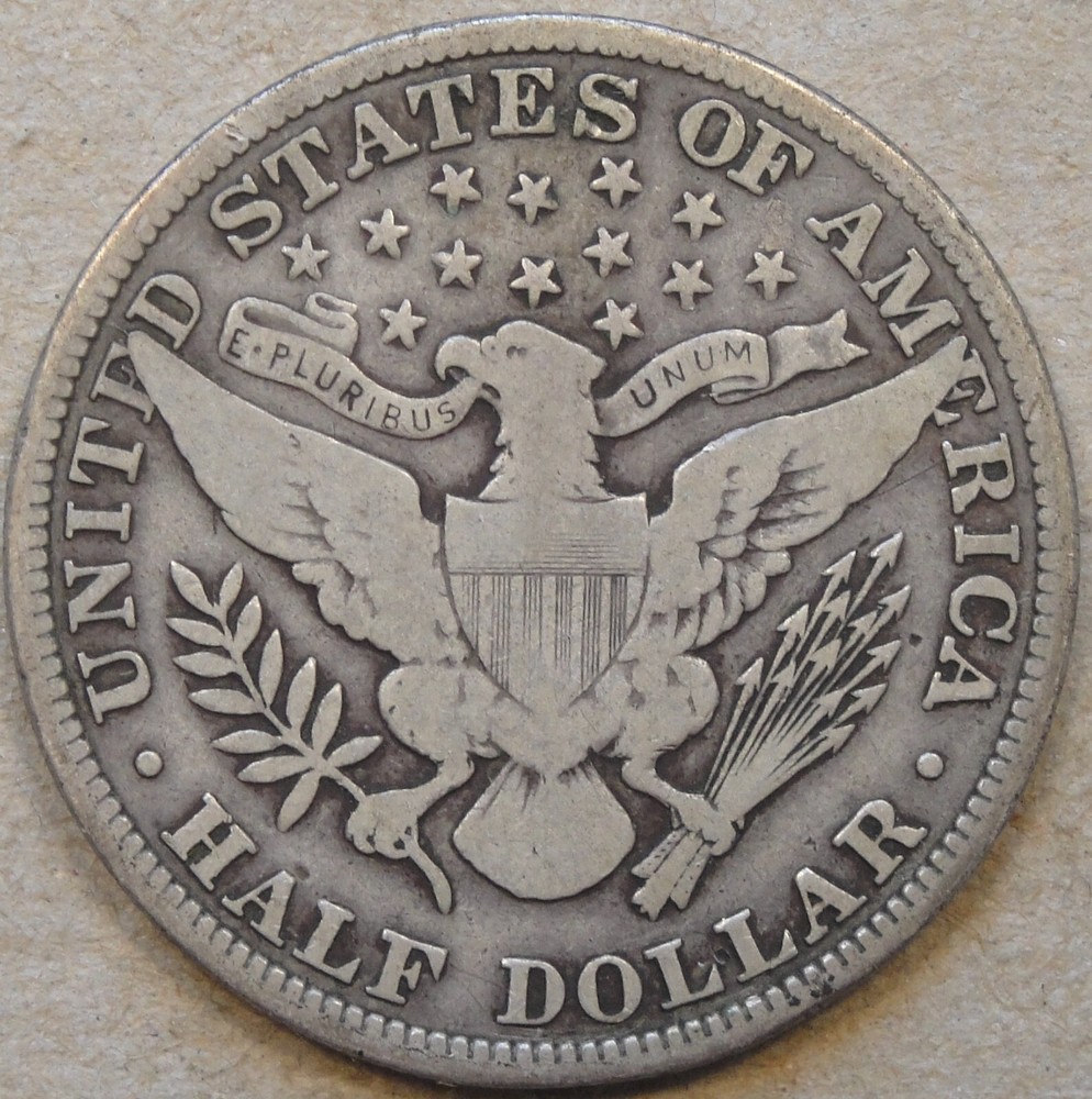 1911 Barber Half Dollar 50c Nice F as Pictured