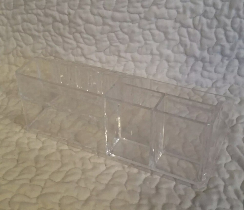 Acrylic Clear Multi Compartment Make Up Art Craft Organizer Storage Decor Modern