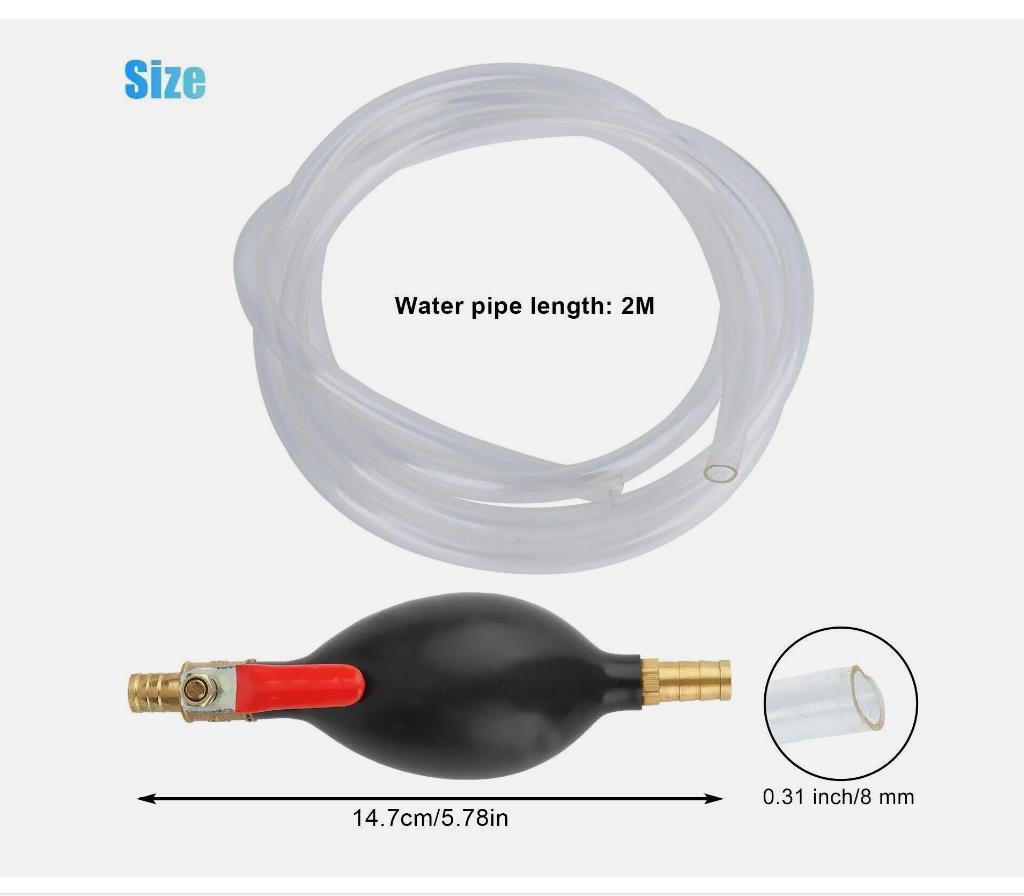 New Siphone Hose Gas Transfer Pump Gasoline Oil Water Fuel Transfer Hand Pump