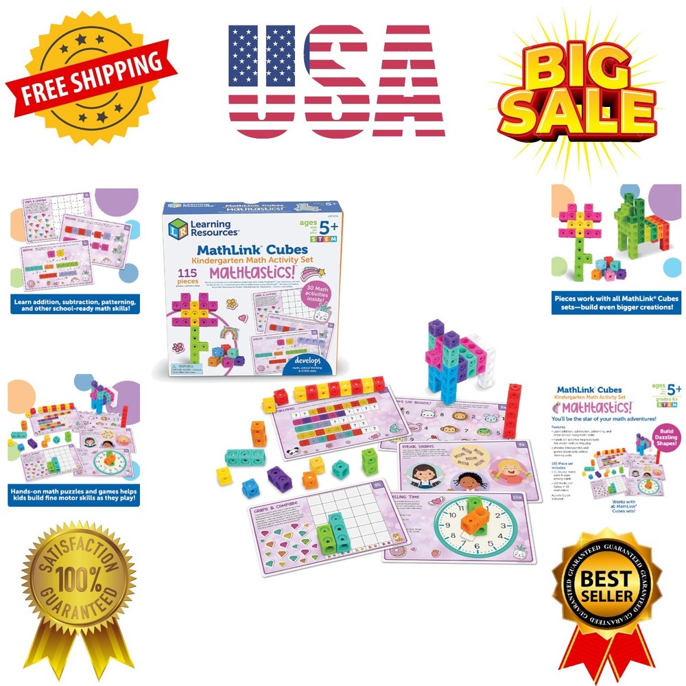 MathLink Cubes Kindergarten Math Activity Set Mathtastics! - Classroom Must H...