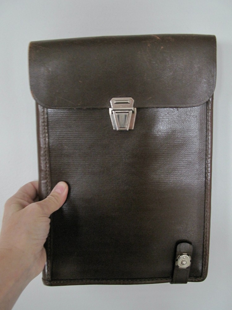 Russian Soviet Military Officer Pilot Map leather bag 1985 Планшет офицера