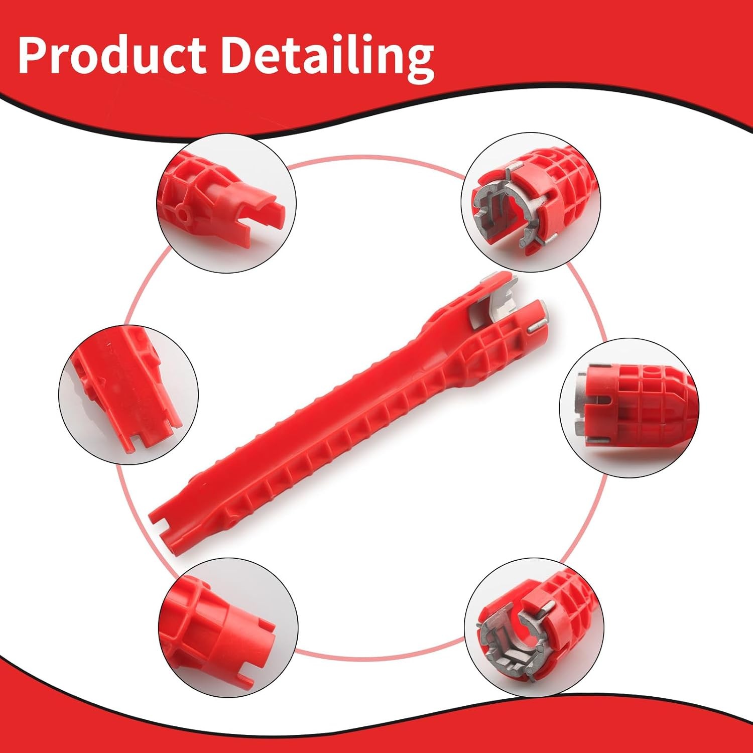 8 IN 1 Multi tool Faucet Sink Installer Pipe Wrench For Plumbers & Homeowners