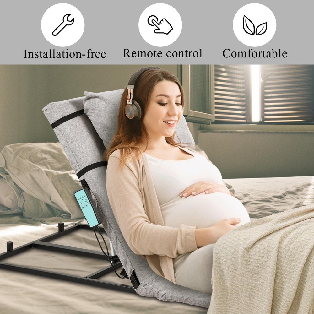 Electric Lifting Bed Backrest 2-80° Adjustable Back Rest Support remote control