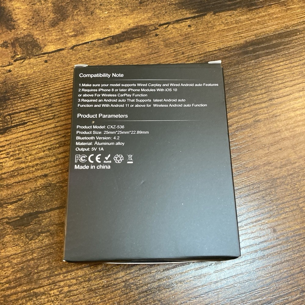 Aimoon 2026 Mini Wireless CarPlay Adapter Bluetooth WiFi Plug Play Android Auto