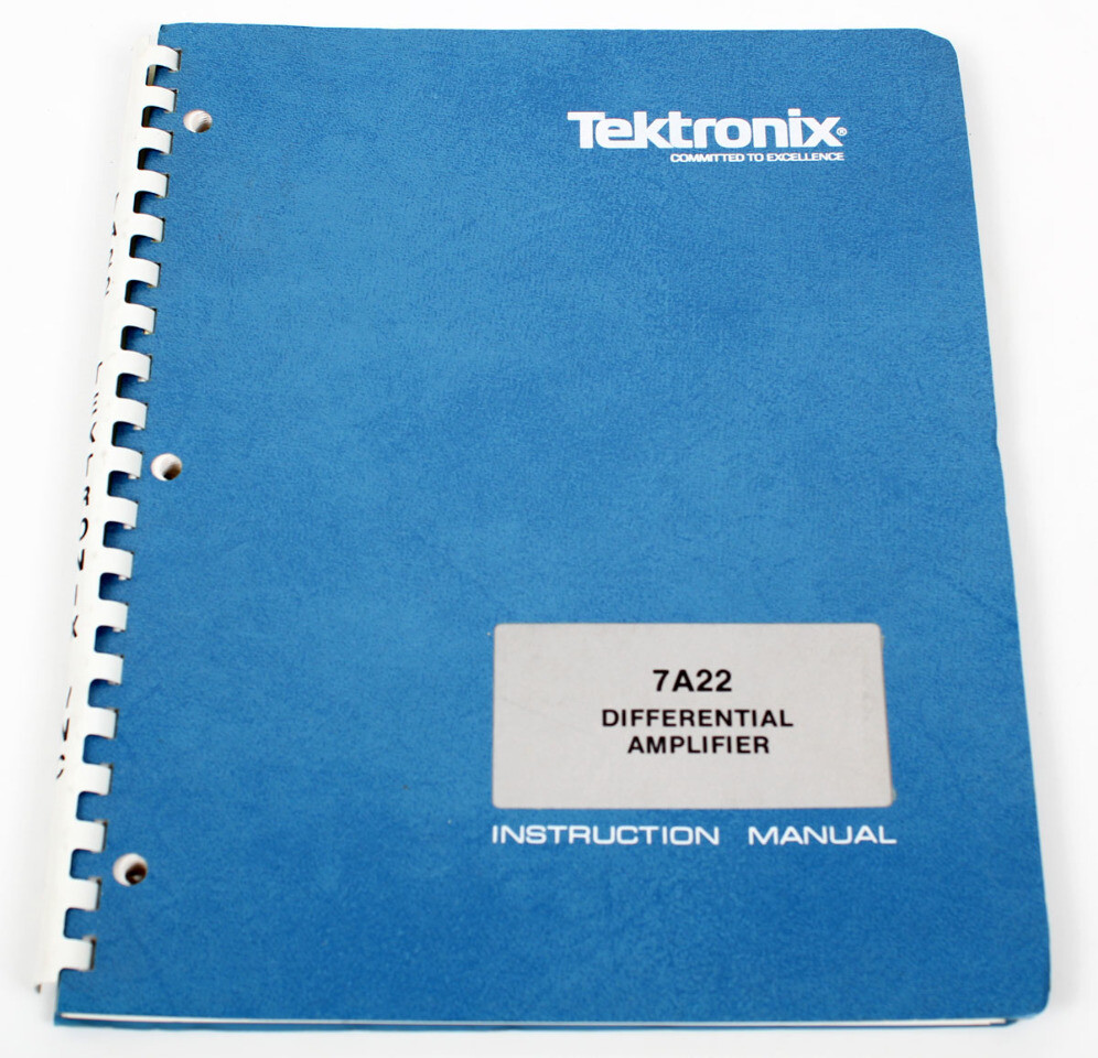Tektronix Instruction User Manual for 7A22 Differntial Amplifier, Rev B