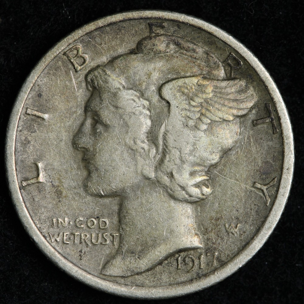 1917 Mercury Silver Dime CHOICE AU E269 DXM