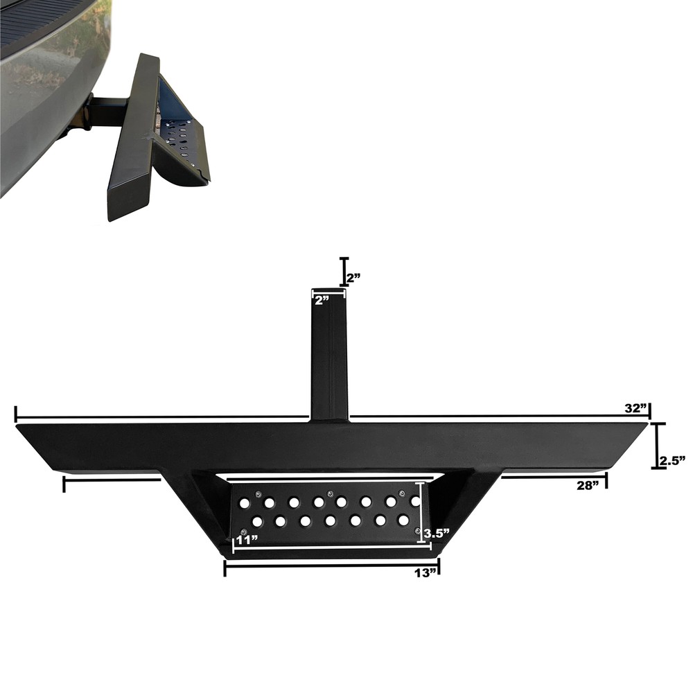Black Horse IM-HSB IMPACT Hitch Step Black Universal