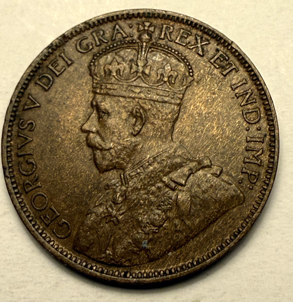1918 Copper Canadian Large Cent Coin 1-Cent Canada  Almost Uncirculated