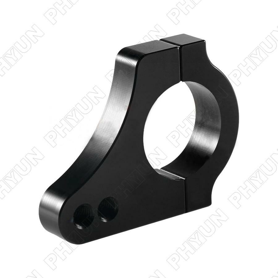 58mm Motorcycle Aluminium Steering Damper Fork Frame Mount Bracket Clamp Black