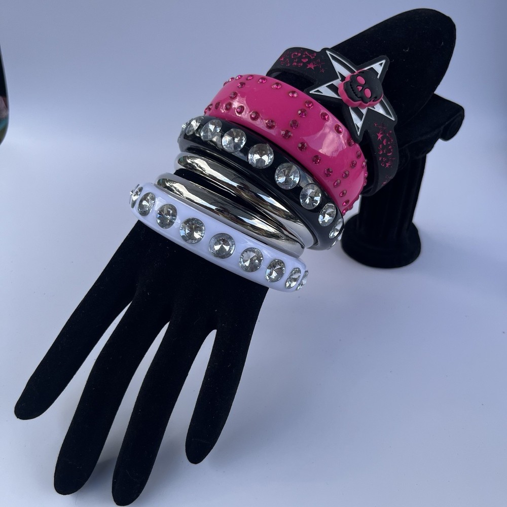 Y2K Avril Lavigne Core Emo Bangle Bracelet Set | Mcbling | Trashyy2k