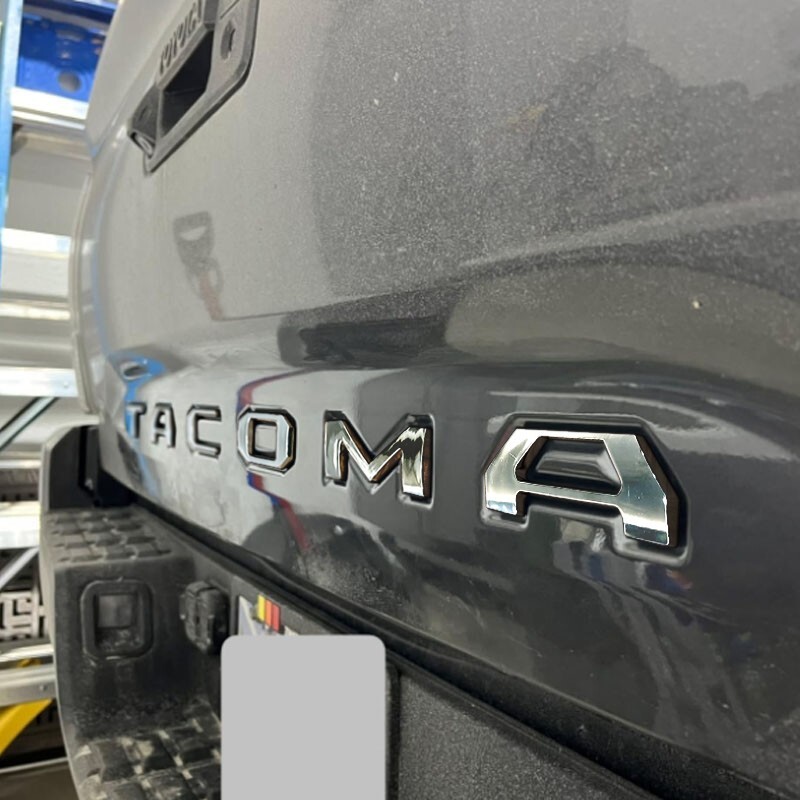 Tailgate Insert Letter For Tacoma 2016-2023 Emblem Chrome Off Road Raised Badge