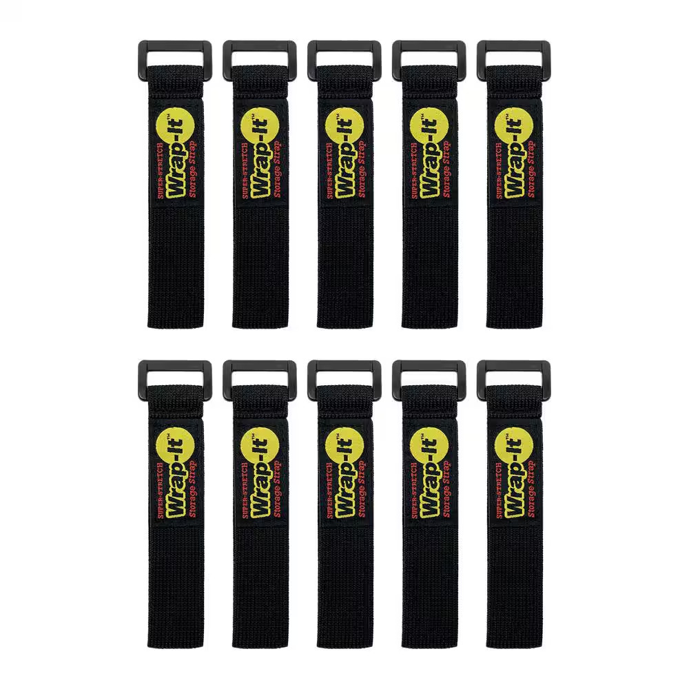 9 In. Elastic Hook and Loop Cinch Strap for Cords, Rope, Tools and More Super St