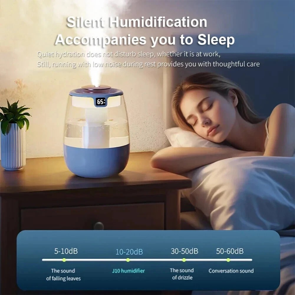Humidifiers Ultrasonic Warm &Cool Mist LED Humidifier Top Fill for Bedroom 1.35L