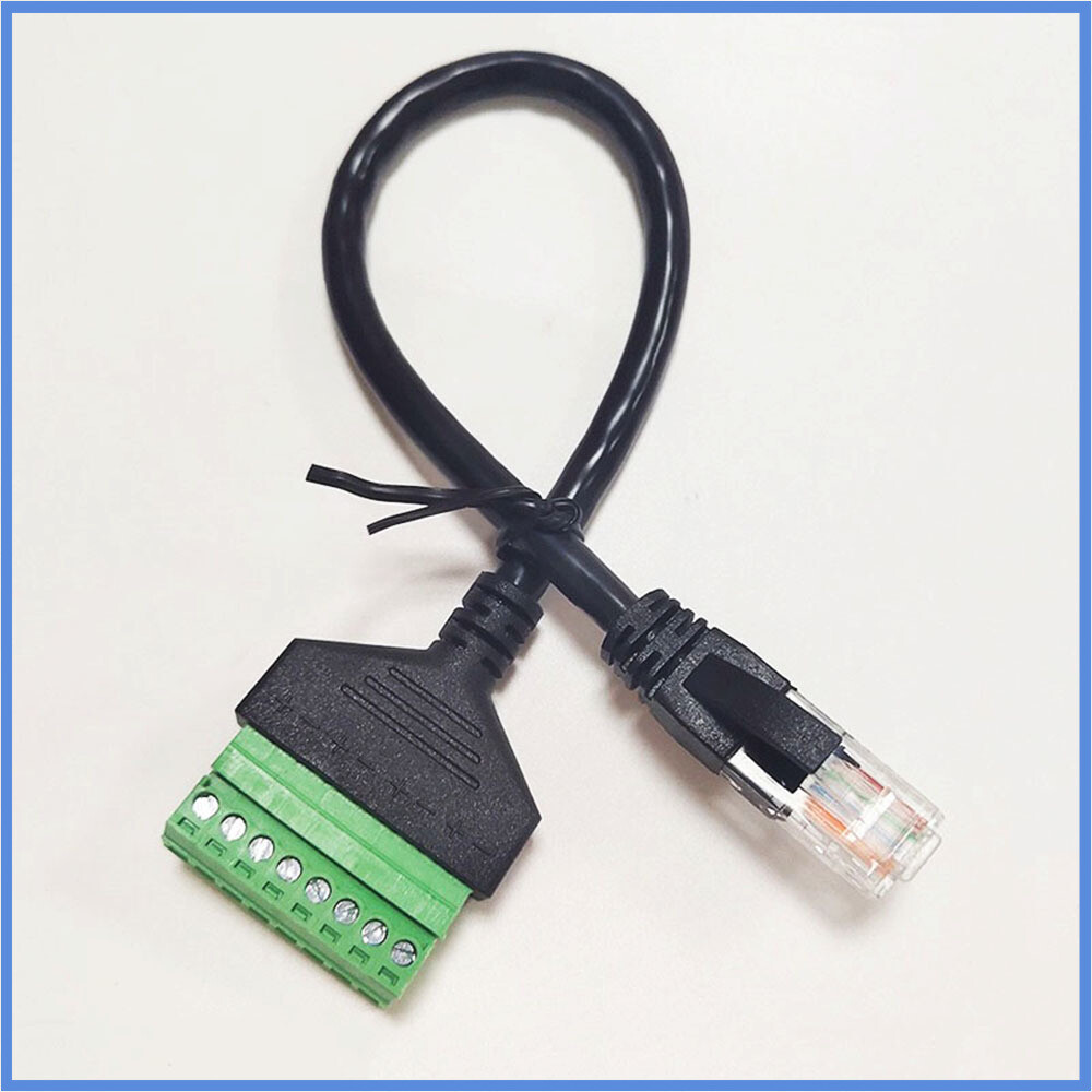 Network RJ45 revolution terminal 8-core extension cable adapter cable can fixed