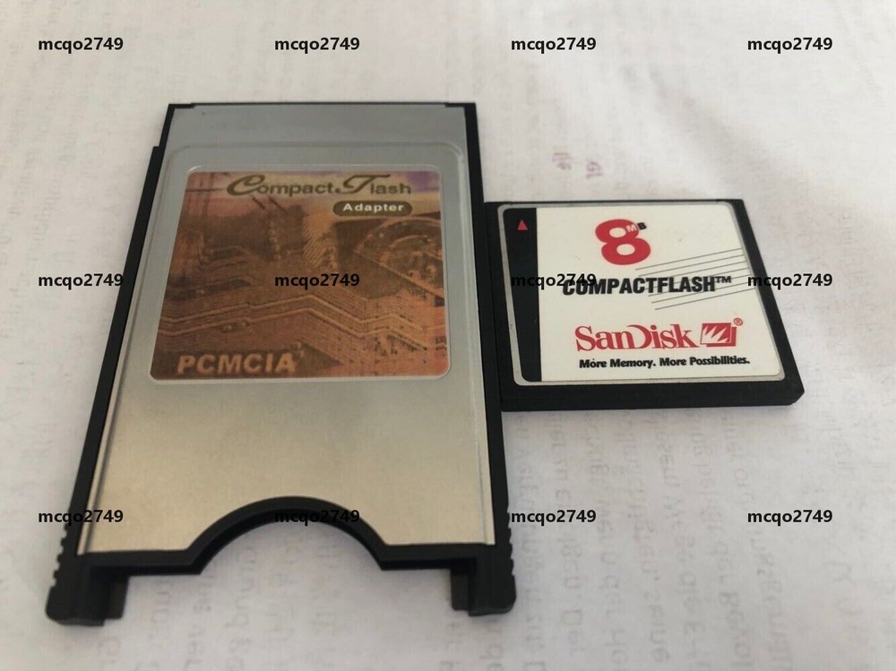 CompactFlash 8MB CF with Compact Flash Card adapter SanDisk 8M PC PCMCIA Card