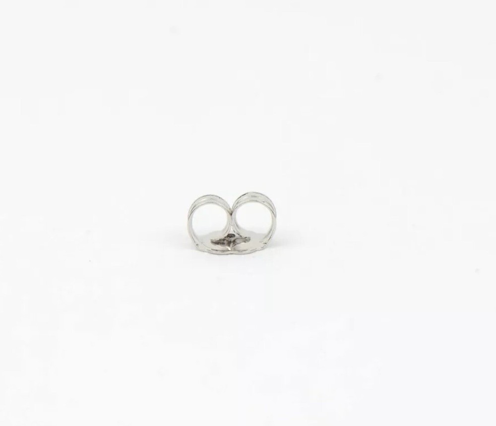 14K Solid White Gold Earring Butterfly Backing Medium 1 Pair Value $69.00