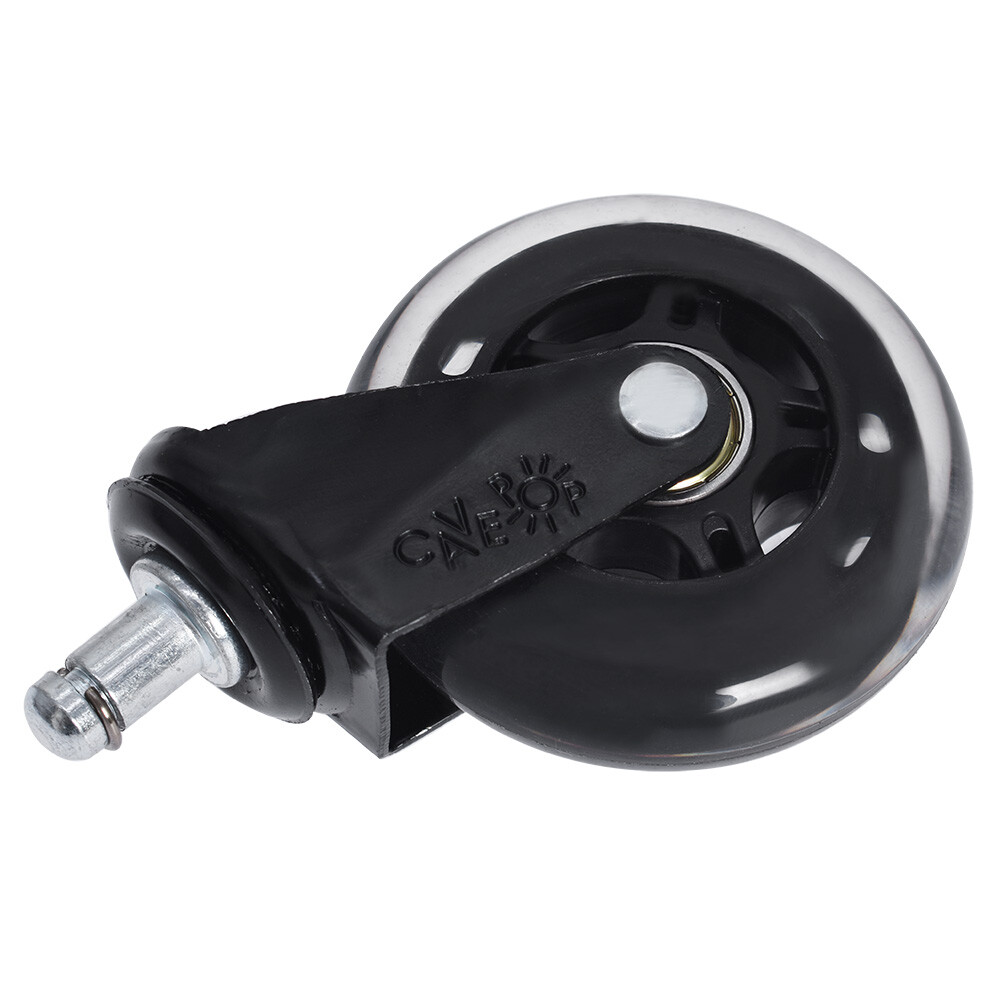 Set of 5 3 inch Office Chair Caster Rubber Swivel Wheels Replacement Heavy Duty