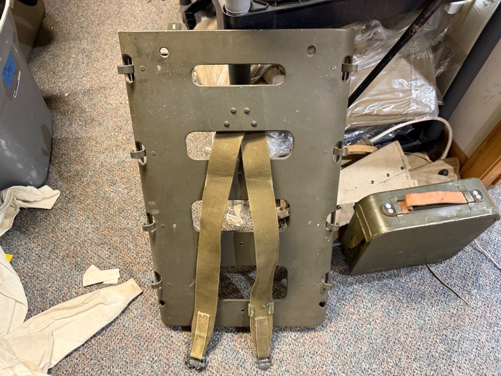 ORIGINAL WWII US ARMY M1944 EQUIPMENT AMMO CARRY PACK BOARD BACKPACK-DATED 1944