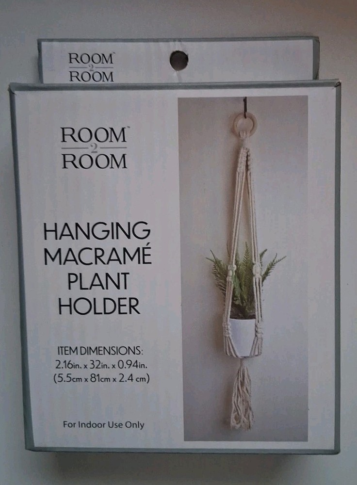 32" High Hanging Macrame Plant Holder