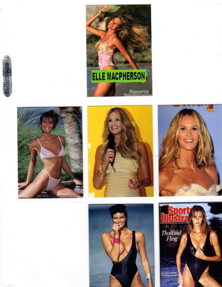 ELLE MACPHERSON    CUSTOM TRADING CARD 6 CARDS  SET