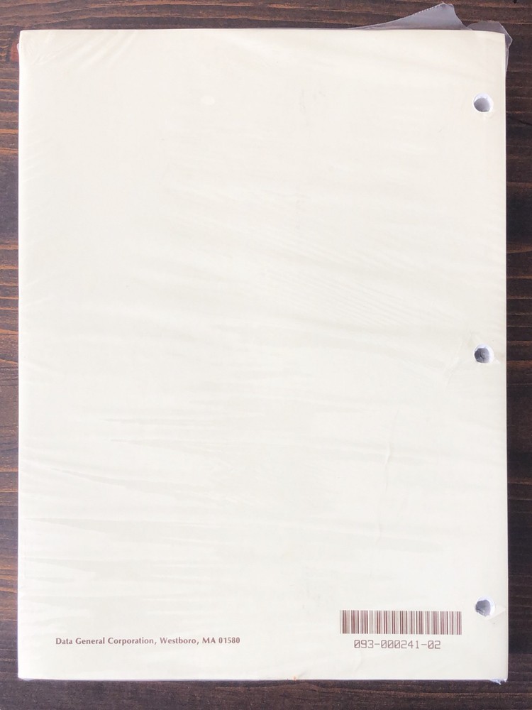 Data General DG - System Call Dictionary (AOS/VS) - Factory Sealed