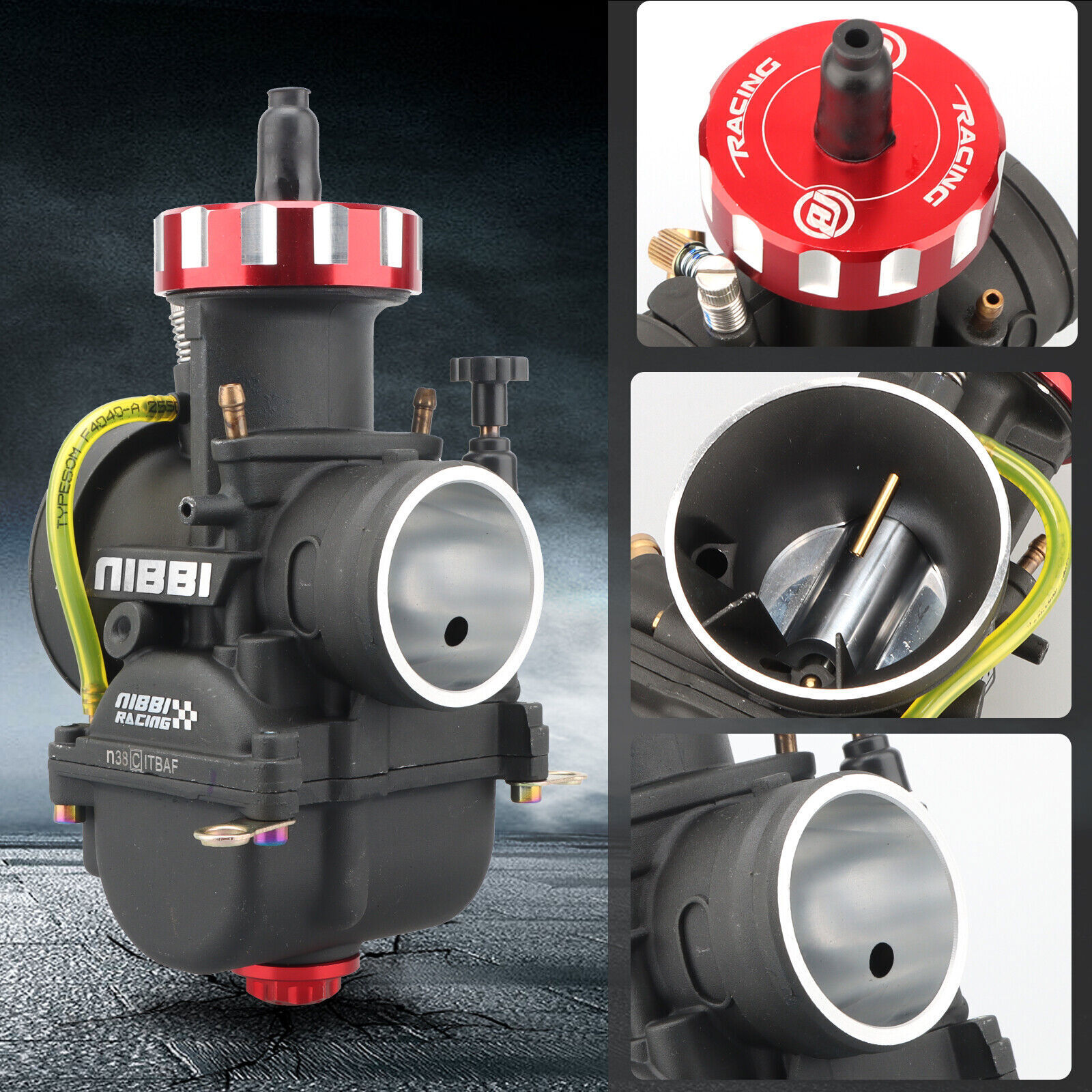 NIBBI PWK38 Racing Carburetor For KX125 KX250 KDX200 KDX220R CR250R RM125 RM250