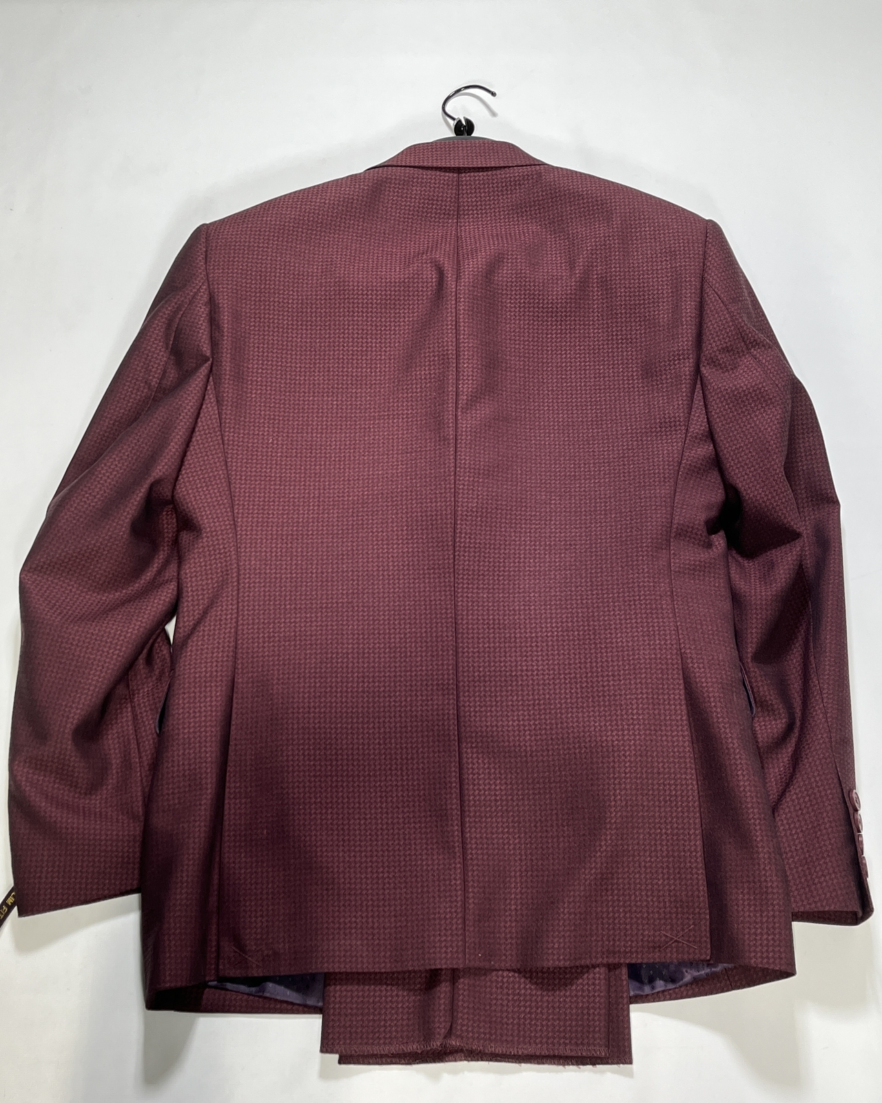 Mens P And L Burgundy Two Piece Slim Fit Suit NEW