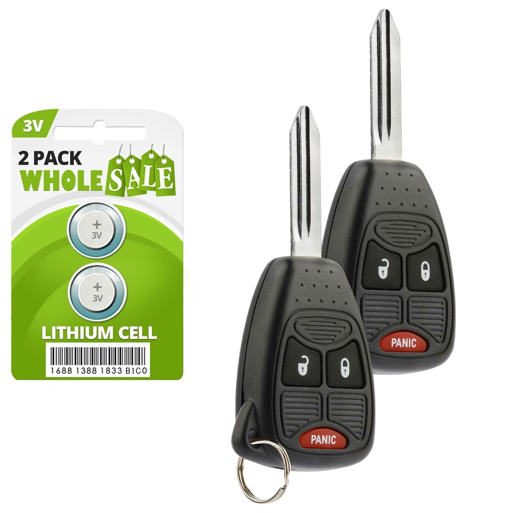 2 Replacement for Dodge 2004-13 Durango Remote Key Fob KOBDT04A