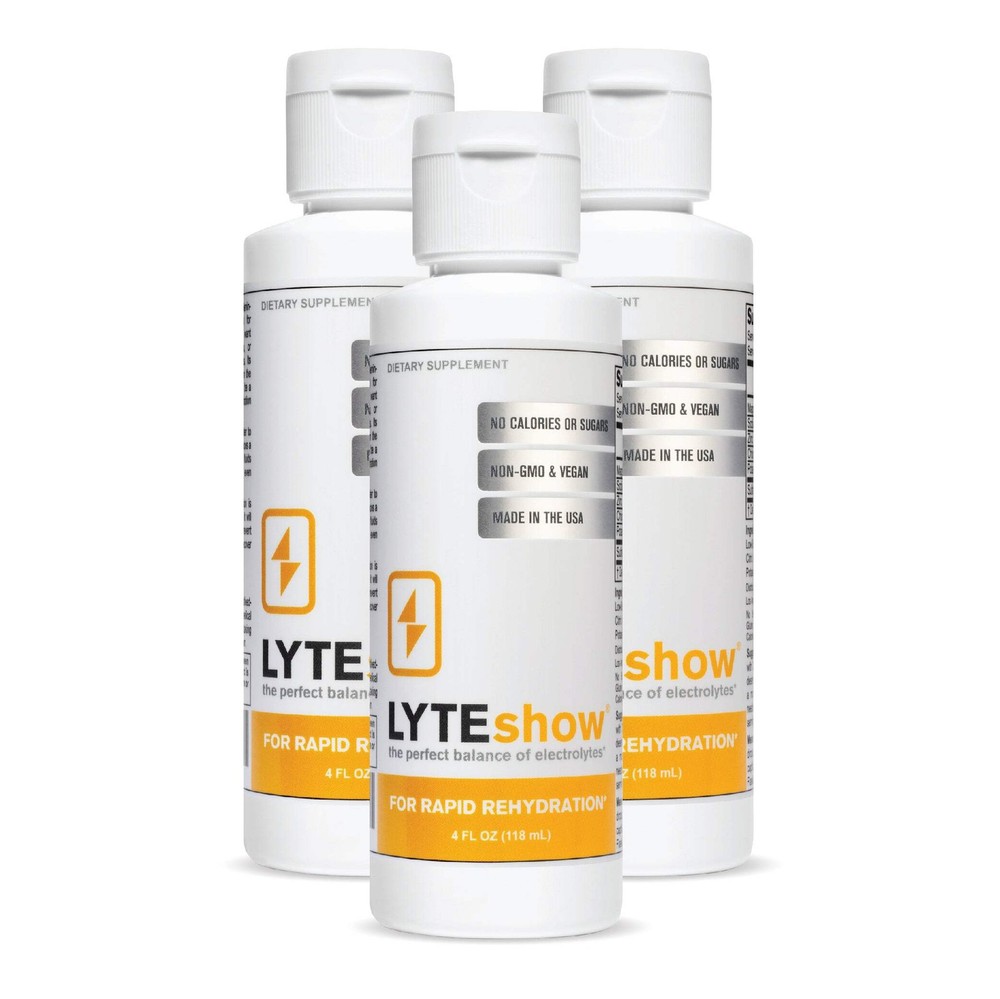 LyteShow® 3-Pack: Ionic Electrolyte Hydration (Low Sodium, Sugar-Free, Additive-