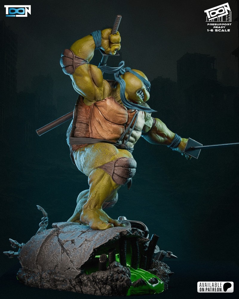 Leonardo TMNT Statue 3D Printed Kit Unpainted/Unassembled