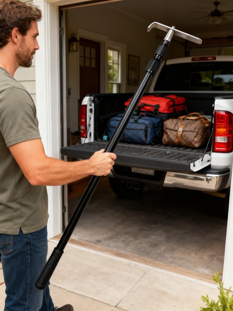 6.9FT Telescoping Truck Bed Cargo Hook, Heavy-Duty Extendable Retrieval Tool ...