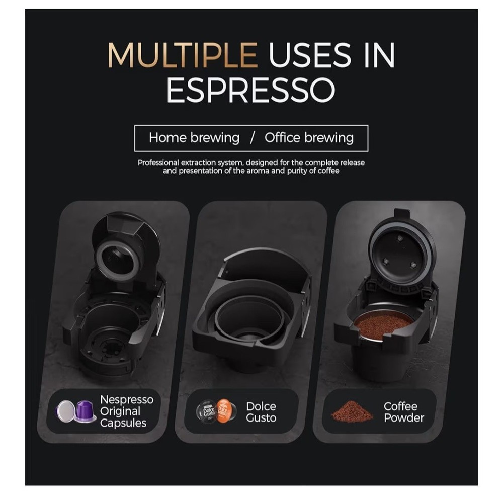 Jassy Espresso Machine Capsule Coffee Maker Machine In Dark Red JS-201