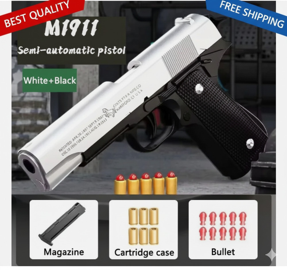 Colt 1911 Soft Bullet Toy Gun Automatic Shell Ejecting