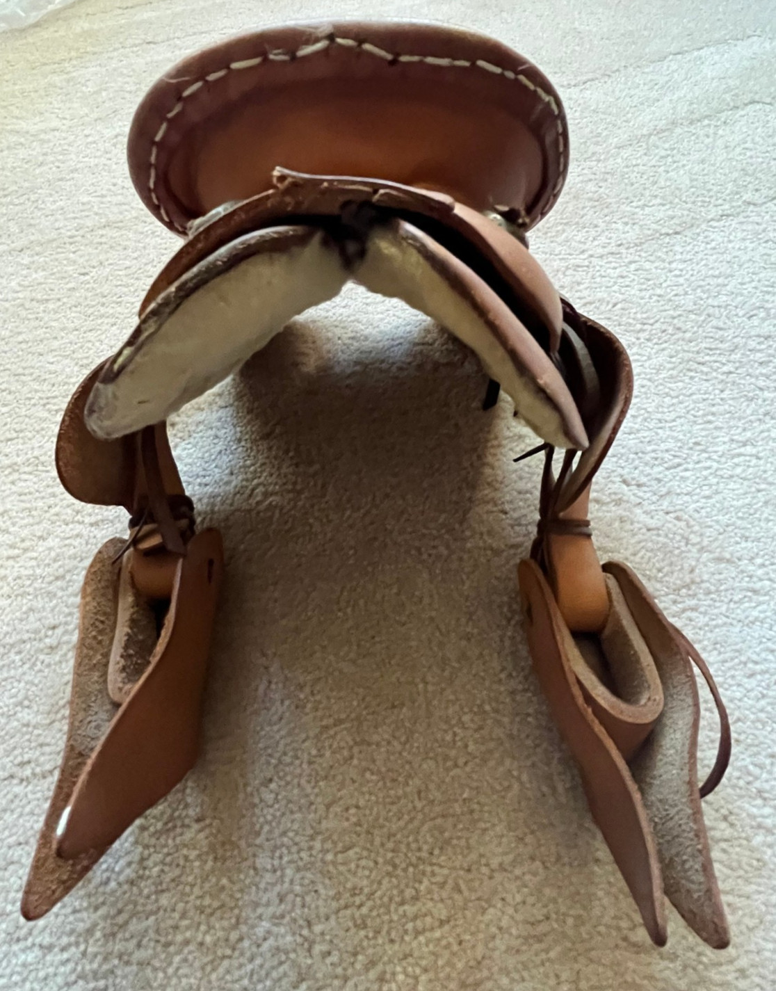 Miniature Western Saddle Salesman Sample Vintage Seat Length 9.5 Inches Ranch
