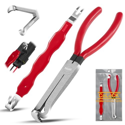 2Pcs Electrical Disconnect Pliers, Electrical Connector Straight 2Pcs Red