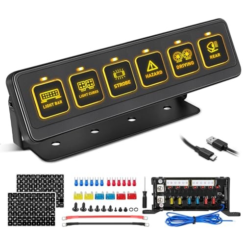 6 Gang Wireless Switch Panel, Multifunction Remote Control Wireless-6 Gang