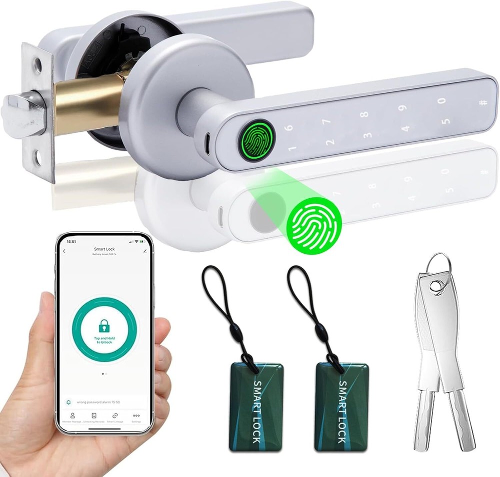 Biometric Door Lock Smart Lock Keyless Entry Smart Door Lock With Handle