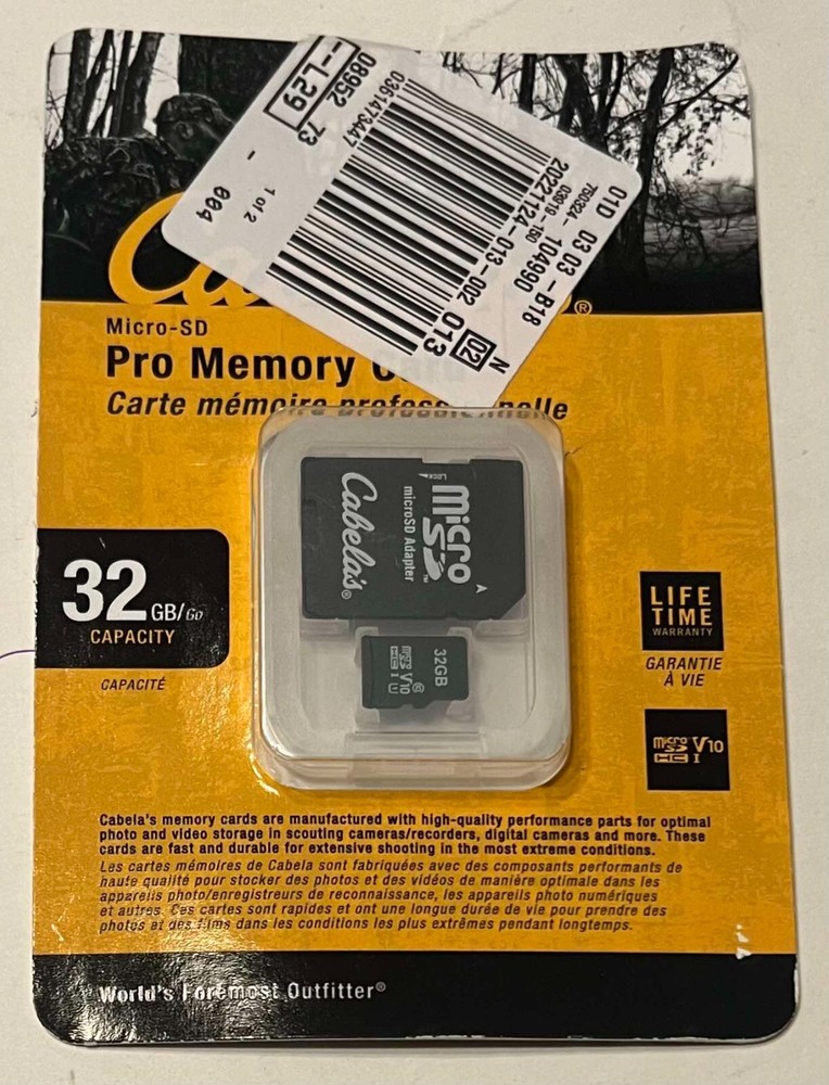 CABELAS 32 GB Micro SD Pro Memory Card CMSD375 32GB