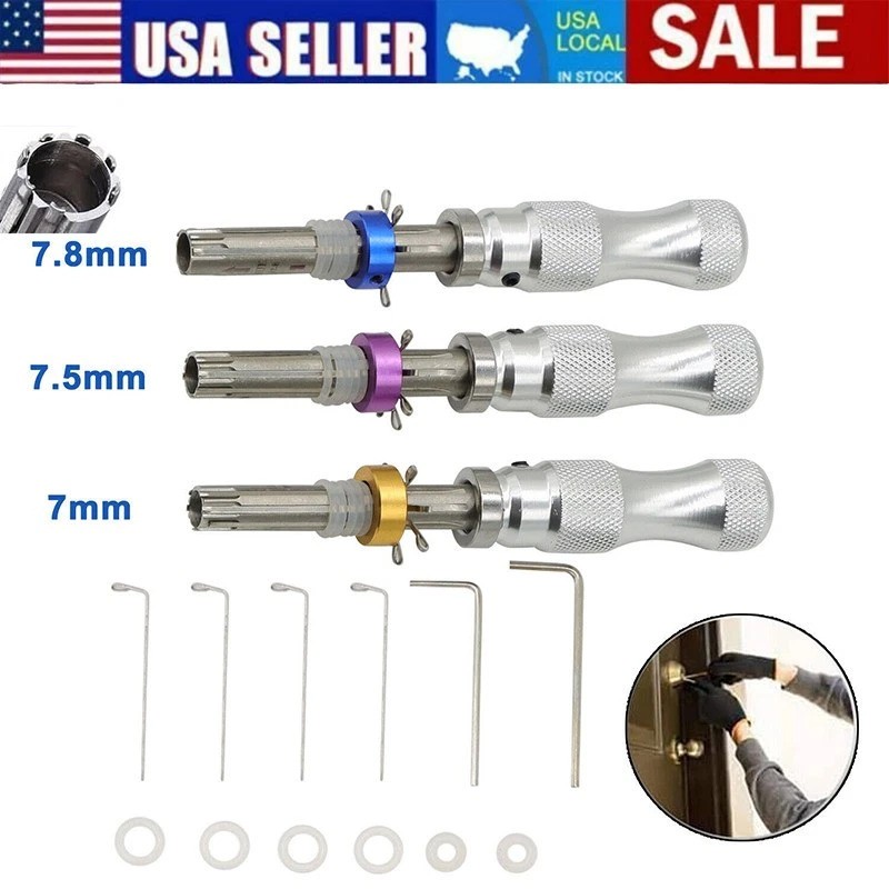 3Pcs/Set~Seal/O~Ring~Hook~Seal~Puller~7~Pin~Advanced~Tubular~Lock~Puller~Tool