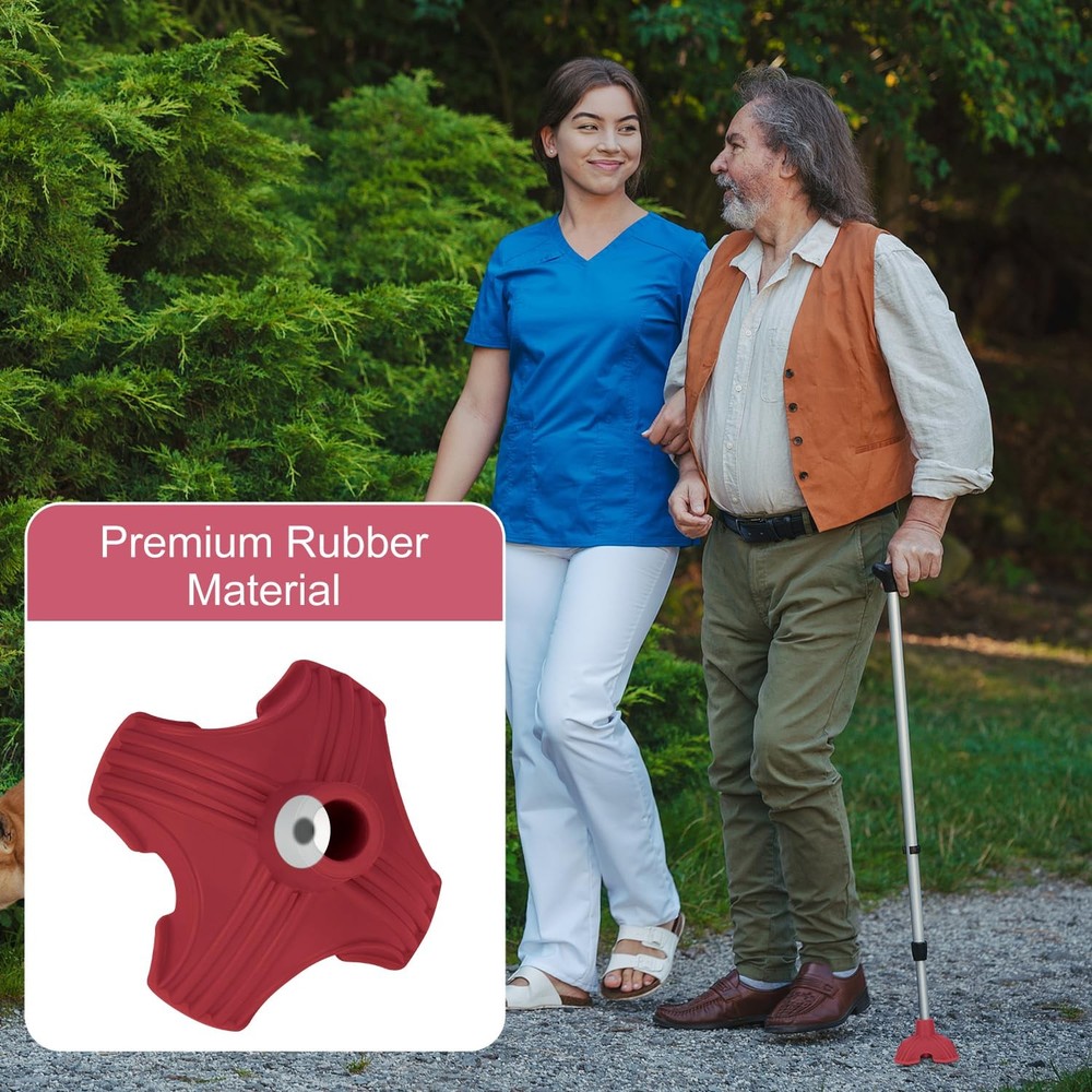 Cane Tips, Self Standing Quad Base Replacement for Walking and Folding Canes,...