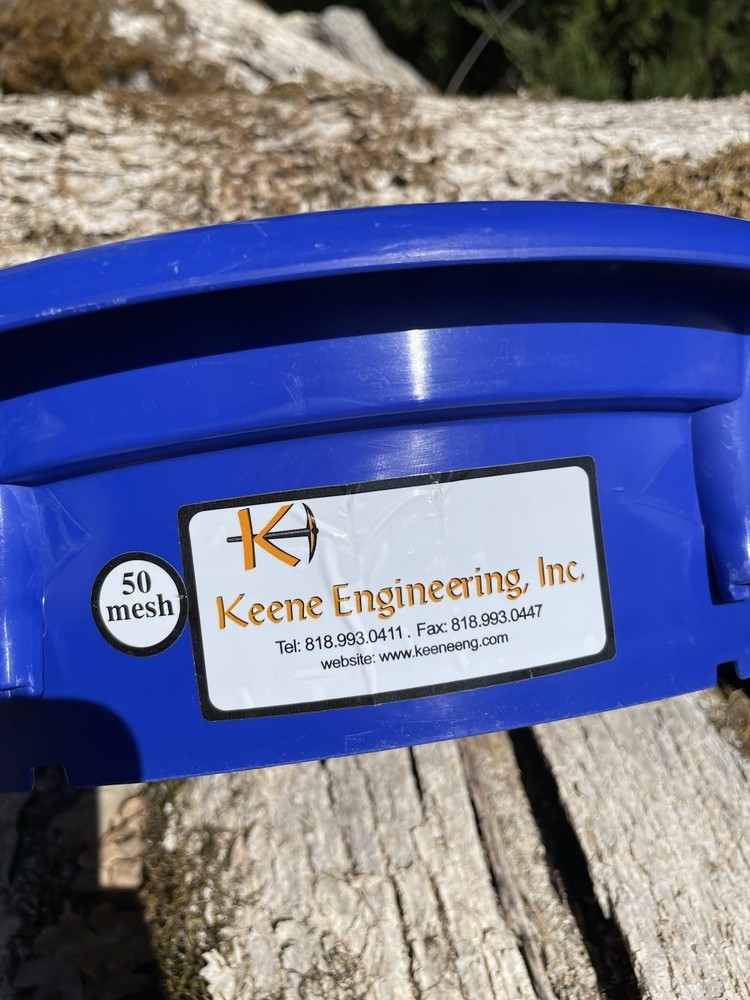 Keene Engineering Gold Classifier Sifting Prospecting Pan 50 Mesh Screen RARE!
