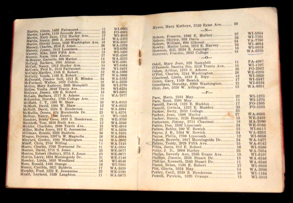 1951 Daggett Junior High School Student Directory