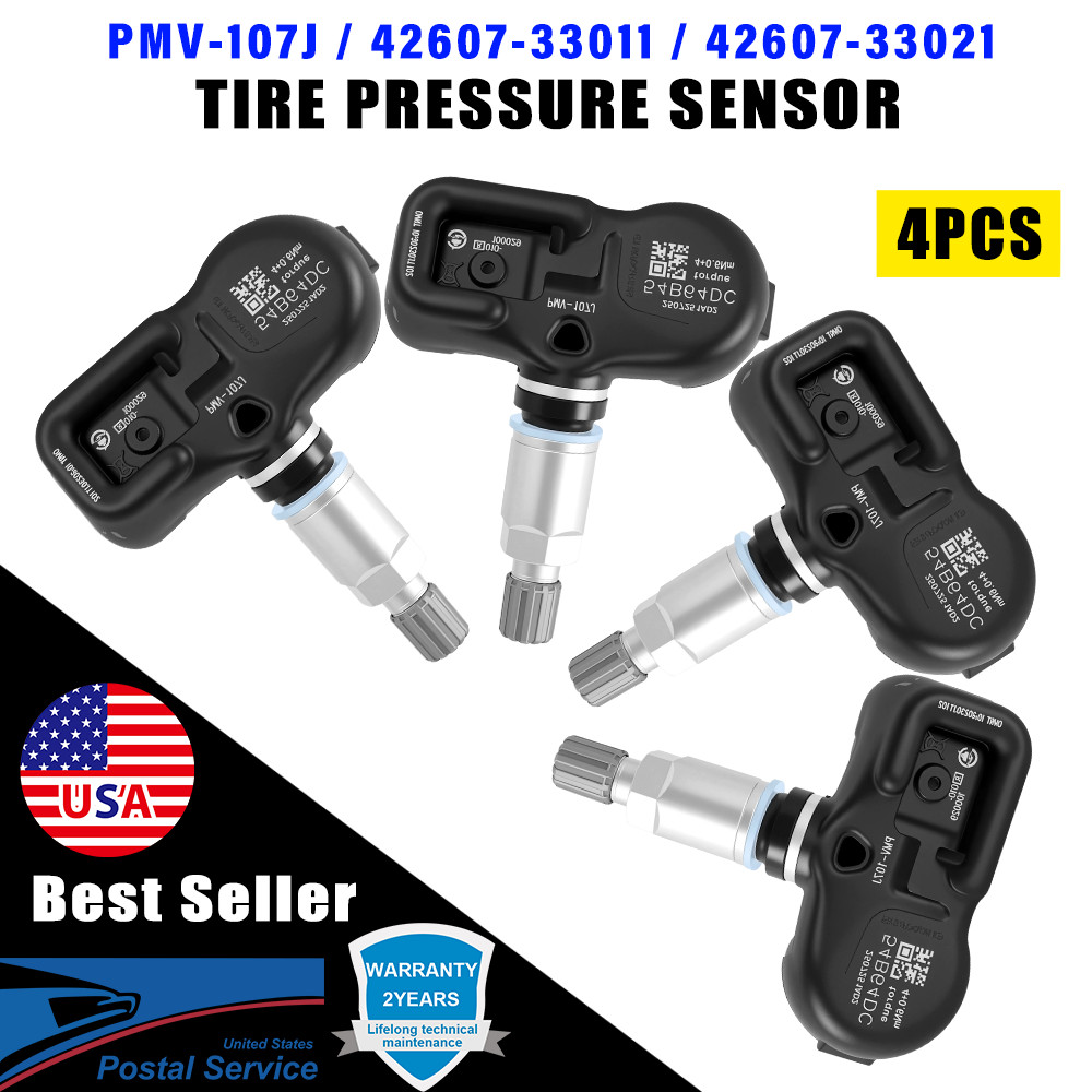 4PCS Genuine TPMS 42607-33021 Tire Pressure Sensor PMV-107J for Toyota Prius