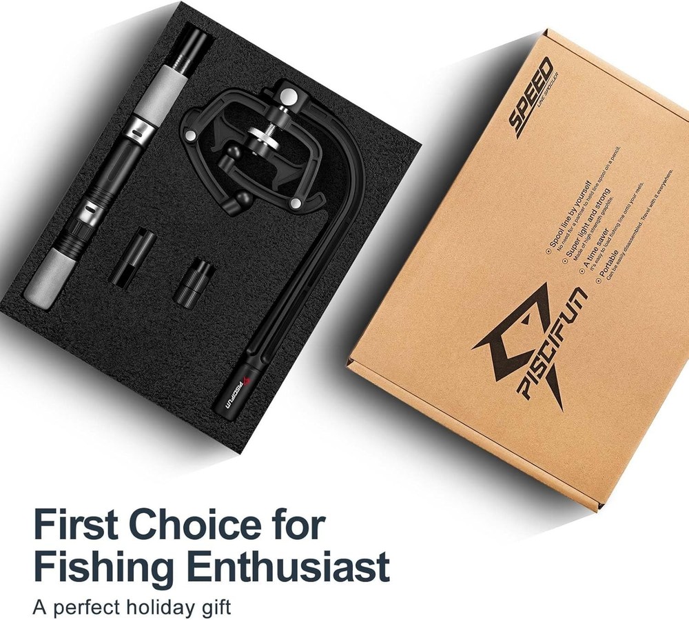 Spooling Station System for Fishing Line - Compact Holder with Adjustable Width