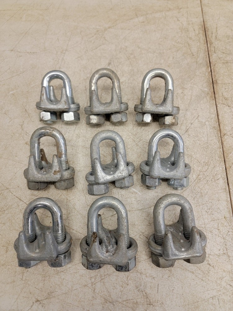 (9) Galvanized Drop Forged Wire Rope Clip 3/4"