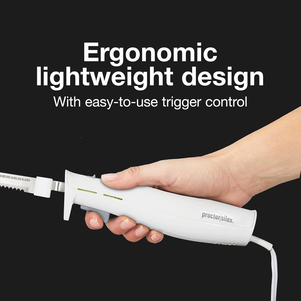 Ultimate Electric Knife for Meat, Bread & DIY Projects - 8'' Durable Blade