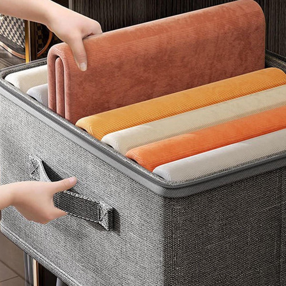 Storage Box With Lock Fabric Storage Lockable Organizer Box For Clothes