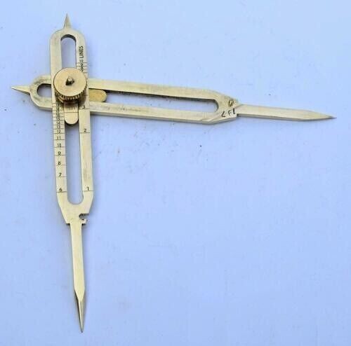 Solid Brass Divider Drafting Proportional Tool 6" Navigational Compass