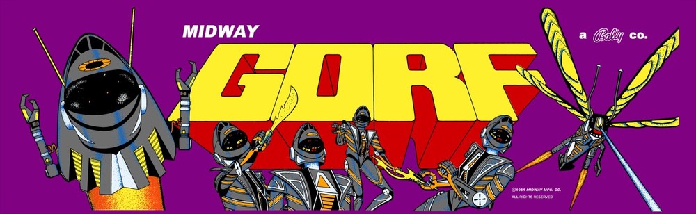Gorf Arcade Marquee/Sign (Arcade1Up 17.75" x 5")