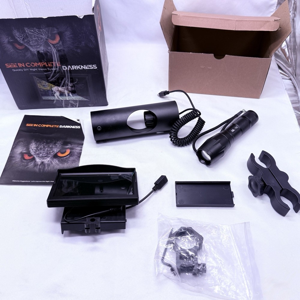 DIY Night Vision Scope,Quick Installation Barrle,5" Display Screen with 5w 850nm
